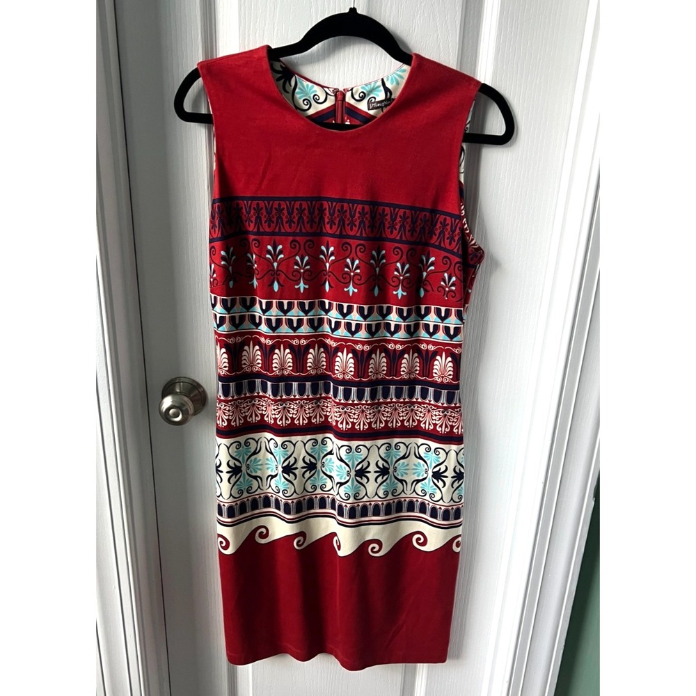 J Mclaughlin Womens Sophia Dress‎ Multicolor Geometric Sleeveless Size M
